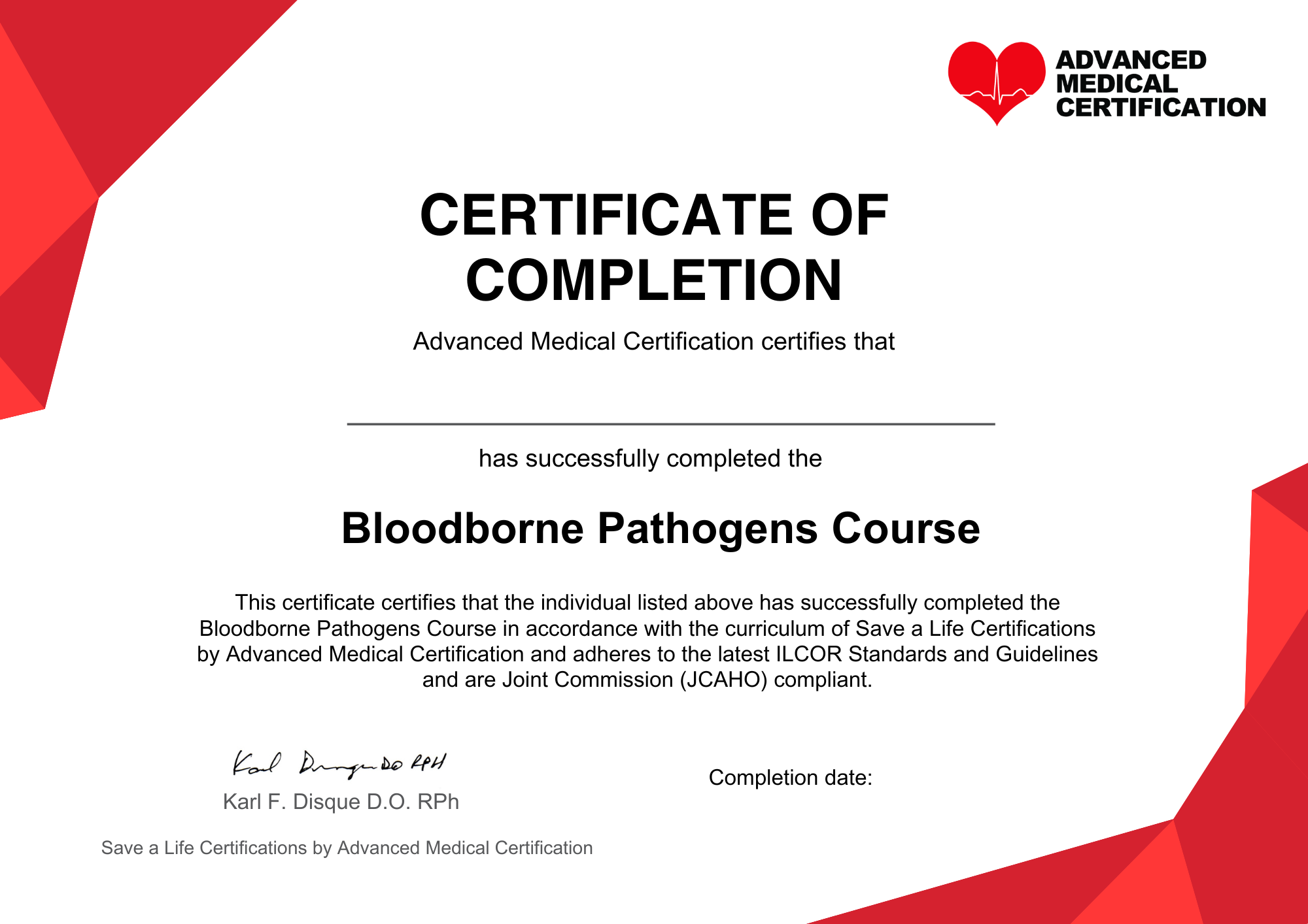 Bloodborne Pathogen training - BBP Certification Course | Advanced Medical Certification